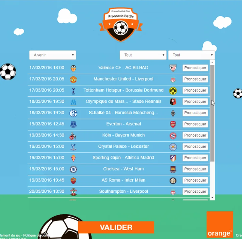 Orange Prediction Game