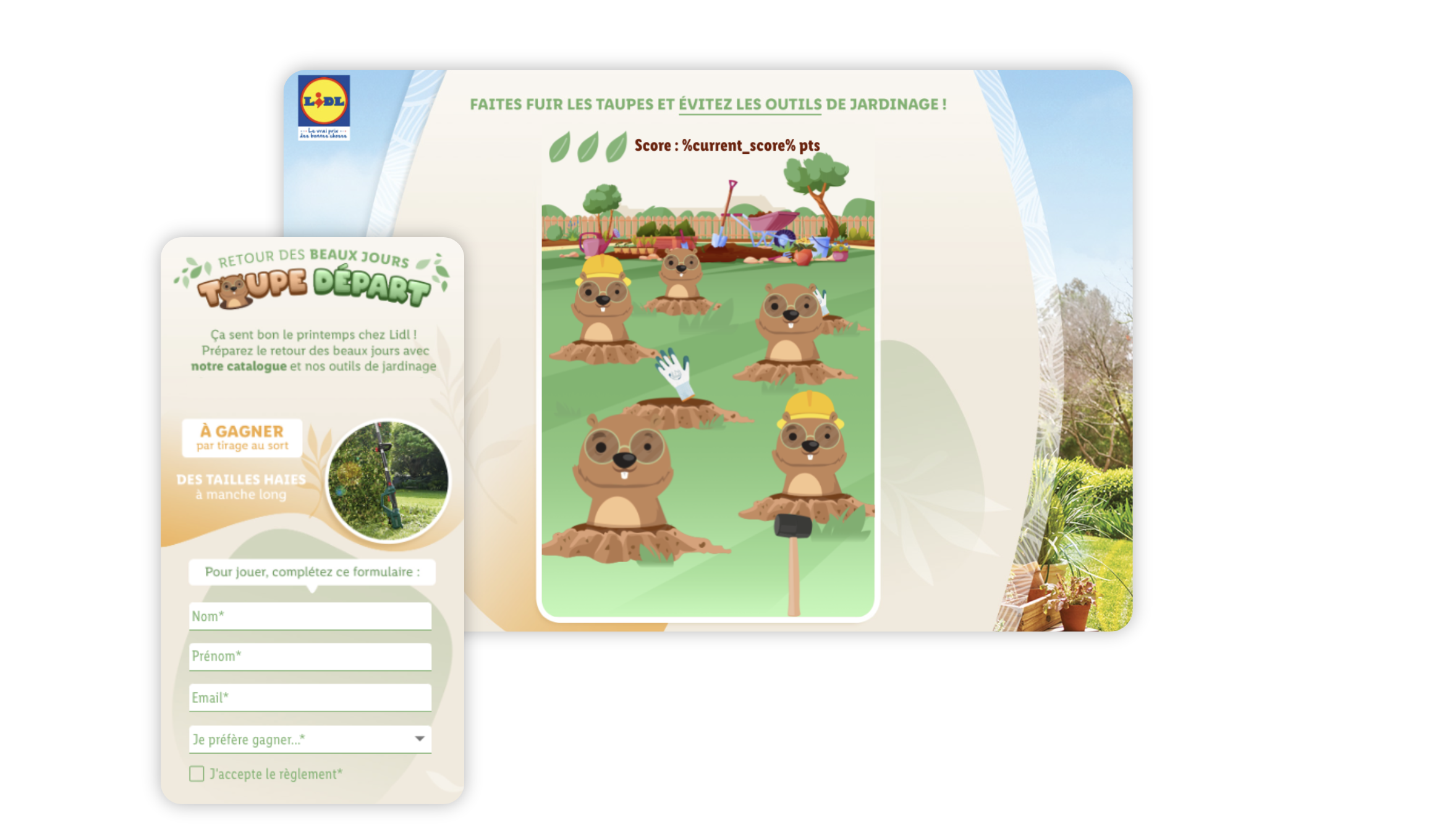 Lidl - tape taupe jeu concours printemps