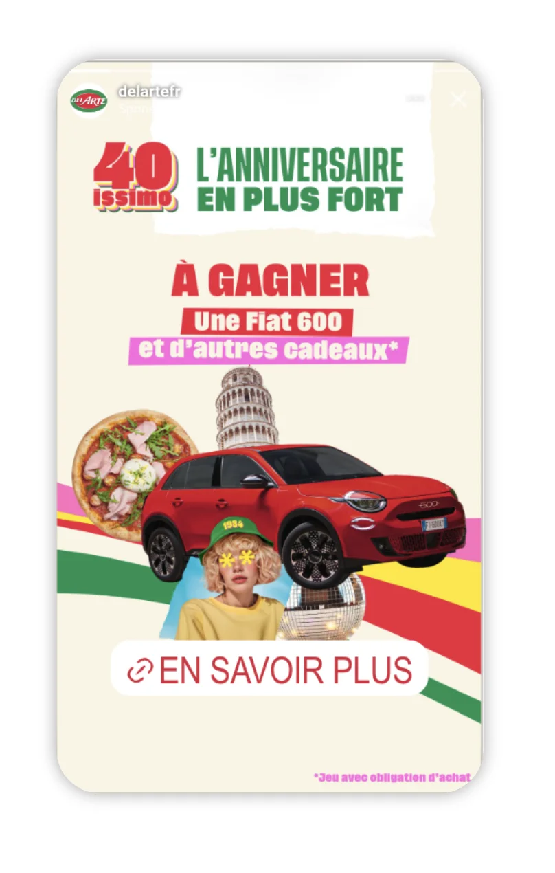 Del Arte - campagne anniversaire