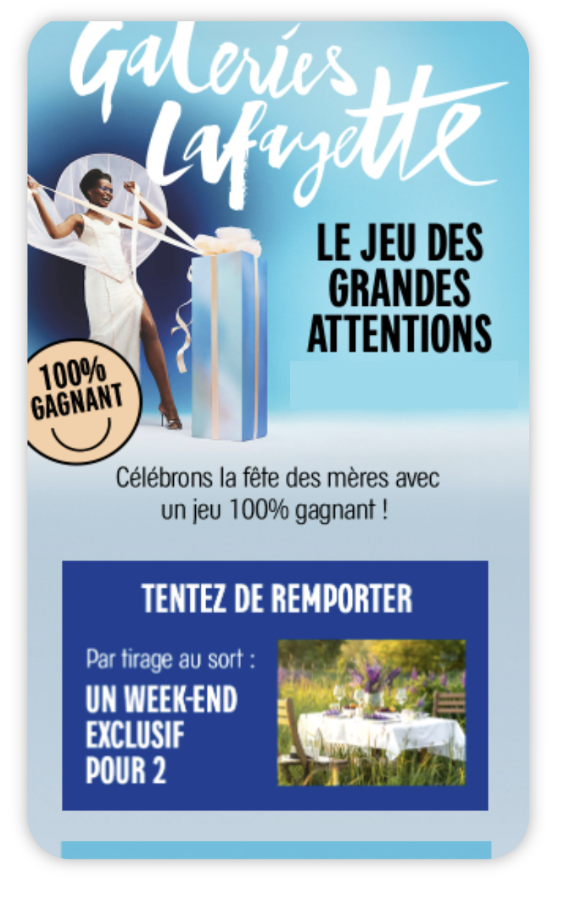 Galeries Lafayette - 100% gagnant