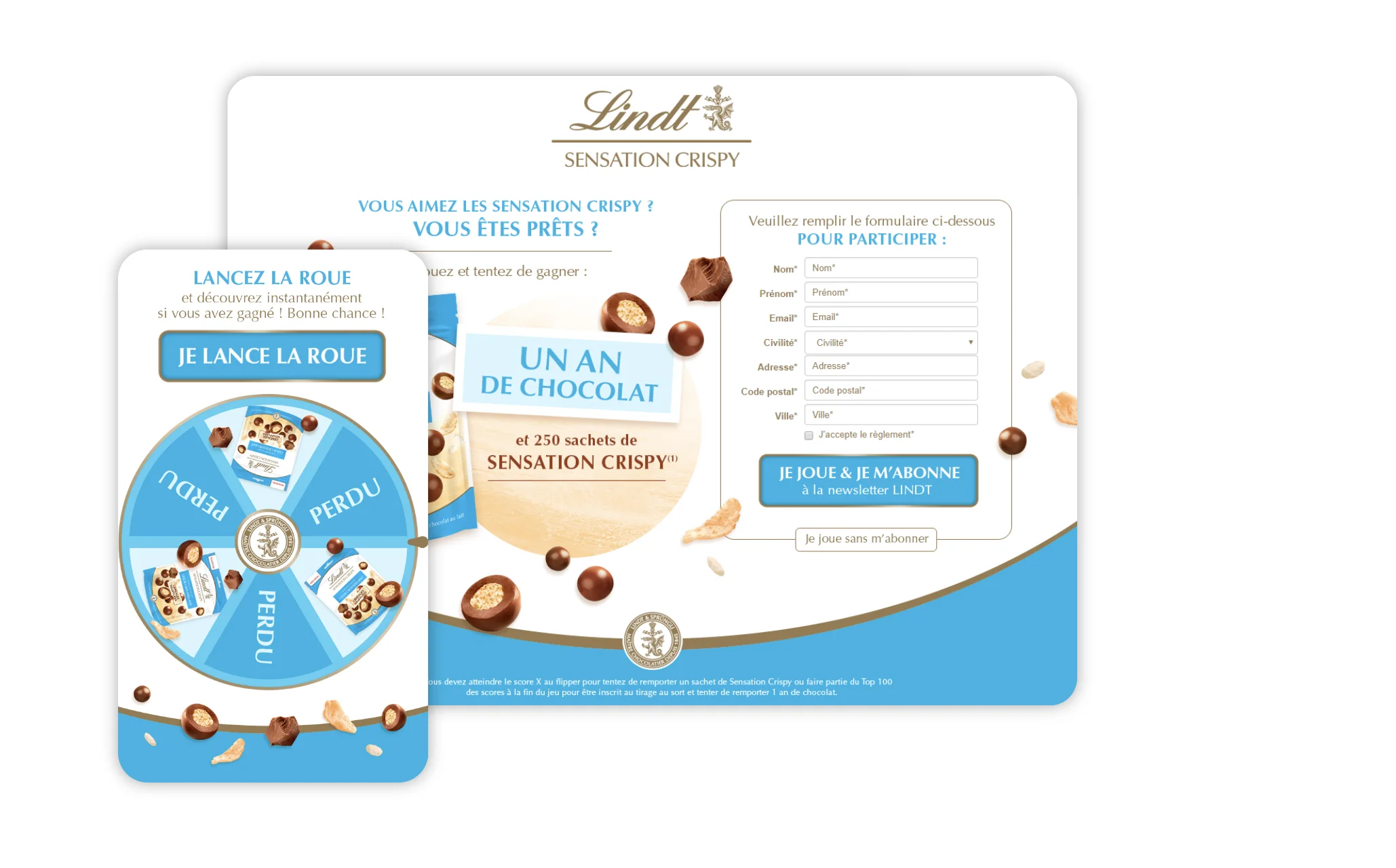 Lindt - roue de la chance en ligne