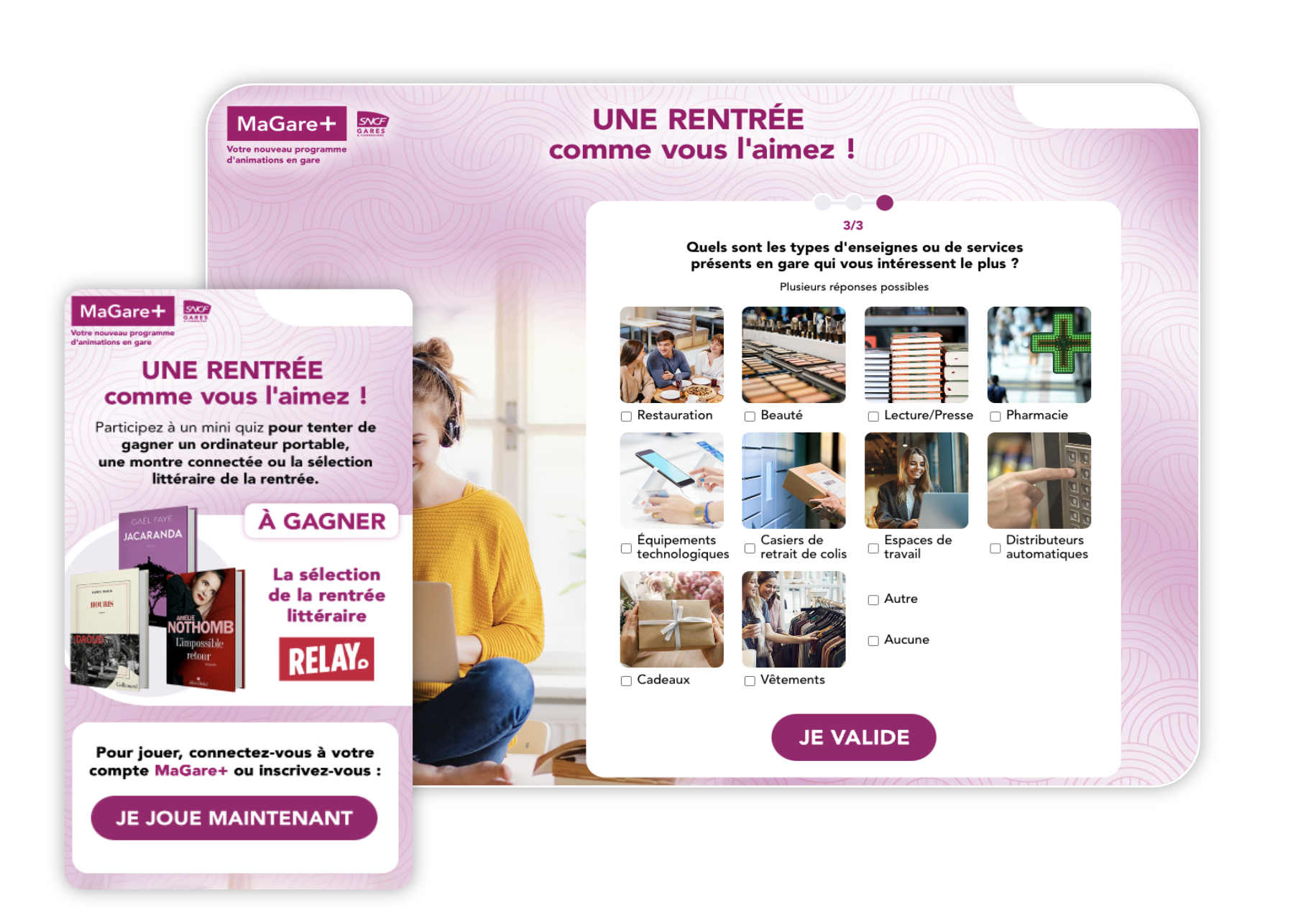MaGare+ - jeu rentrée collecte de données